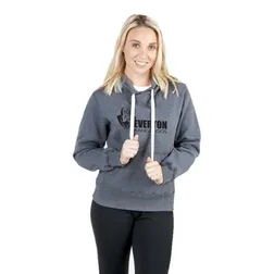 FP88UNM Ladies Heavy Cotton Rich Hoodies With Fat Drawstring - Marl