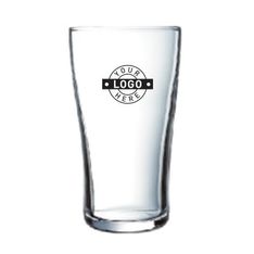 Nucleated Tempered Half Pint Glass with Imprint