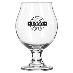 GLBGLB3807 384ml Logo Printed Belgian Beer Glasses