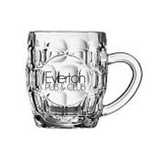 Dimple Glass Tankard With Circular Print Area