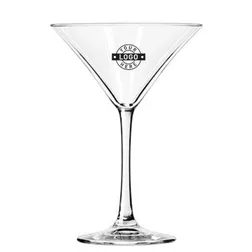 Engraved Footed Martini Glasses 237ml Clear Glass