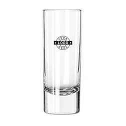 Clear Glass Tall Shooter with Logo Imprint