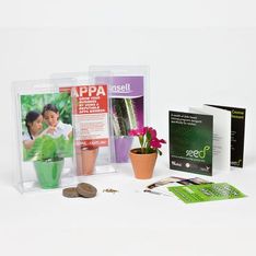 Recycled Cardboard Desktop Grow Kit with Seed Sachets
