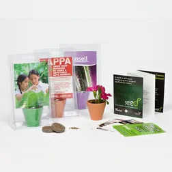Recycled Cardboard Desktop Grow Kit with Seed Sachets