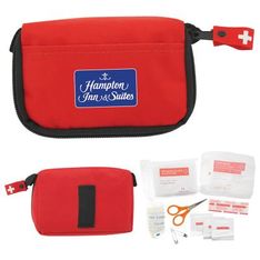 Compact Travel First Aid Kit With Zippered Pouch
