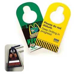 HCI107A Card Custom Door Hangers With Gloss Finish