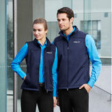 Mens Water Resistant Bonded Polyester Softshell Vest with Fleece Lining