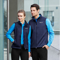 Water Resistant Bonded Polyester Softshell Vests for Men