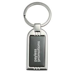 Illad Dual Tone Nickel Key Ring with Black Plate