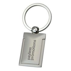 Rectangular Nickel Plated Keyrings