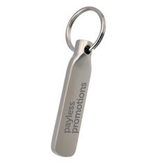 Baer Elongated Matt Nickel Keyring