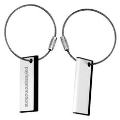 Aluminium Rectangle Keychain Plastic Trim