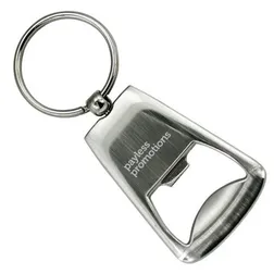 Ella Brushed Steel Horizontal Bottle Opener Keyring