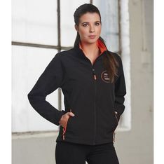 Ladies Bonded Softshell Sports Jacket With Stretch