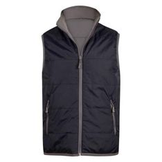 Reversible Puffer Vest Nylon Polyester Semi Dull