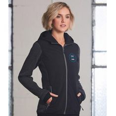 Ladies Heather Bonded Coral Fleece Jacket With Stretch