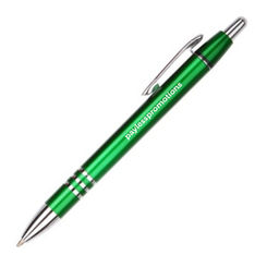 Silver Sprayed Barrel Twist Action Ballpoint Pens