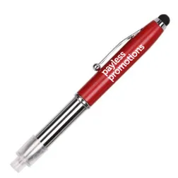 JP042 Cap Off Metal Stylus Promo Pens With LED
