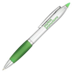 Silver Barrel Medium Ballpoint Plastic Stylus Pens