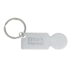 Stainless Steel Trolley Coin Slot Keyring