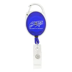 Retractable ID Holder With Carabiner Clip
