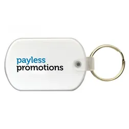 Soft PVC Oval Keytag With Split Ring