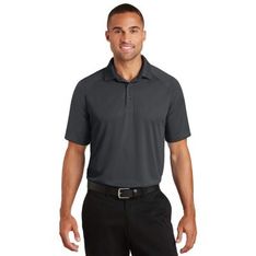 Crossover Moisture Wicking Raglan Polo Performance Shirt