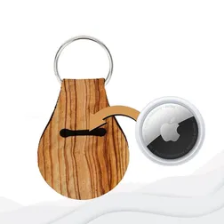 Neoprene AirTag Trolley Token Keyring with Secure Cutout