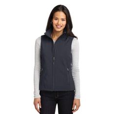 Ladies Regular Fit Polyester Soft Shell Work Vests