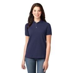 Ladies Heavyweight Cotton Pique Polo with Garment Wash