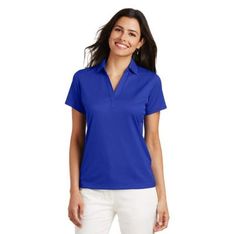 Moisture Wicking Jacquard Polo Shirts Ladies