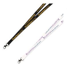 Flat Nylon ID Badge Lanyards with Attachment