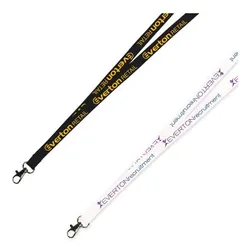 LANNYL12 Printed 12mm Flat Nylon Lanyards With Attachment (Stock Colours)