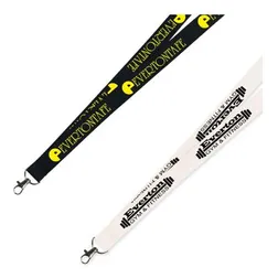 LANNYL25 Personalised 25mm Flat Nylon Neck Lanyards With Attachment (Stock Colours)