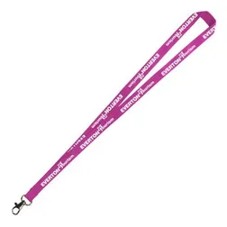 LANPOLY10CC Branded 10mm Flat Polyester Lanyards With Attachment (Custom Dyed)