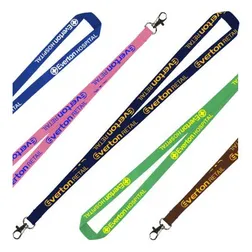 LANPOLY20 Promotional 20mm Flat Polyester Lanyards With Attachment (Stock Colours)