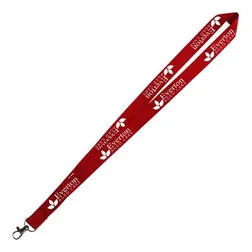 LANPOLY20CC Promotional 20mm Flat Polyester Neck Lanyards With Attachment (Custom Dyed)