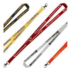 25mm Flat Polyester Neck Straps With Attachment
