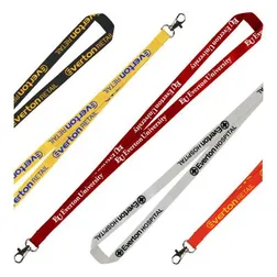 LANPOLY25 Printed 25mm Flat Polyester Lanyards With Attachment (Stock Colours)