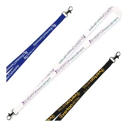 LANTUBE12 Printed 12mm Bootlace Tube Neck Lanyards With Attachment (Stock Colours)