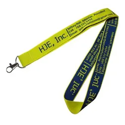 20mm Woven Polyester ID Lanyards With Contrast Back