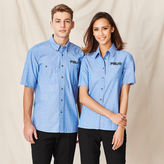 Women's Short Sleeve Yarn Dyed Chambray Shirts