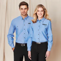 LB6201 Ladies Wrinkle Free Chambray Business Shirts