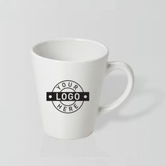 Ceramic Latte Mug With Corporate Branding Area