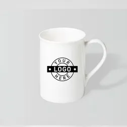 White Ceramic Mug with Gold Trim 325ml
