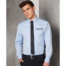 Mens Long Sleeve Pinpoint Oxford Shirt