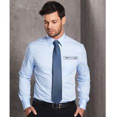 Fine Twill Long Sleeve Shirt Mens Regular Fit
