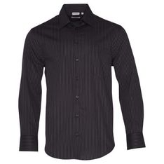 100% Cotton Dobby Stripe Shirt with Spread Collar