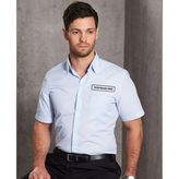 Men's Fine Stripe Short Sleeve Cotton Blend Shirts