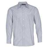 Fine Stripe Long Sleeve Cotton Polyester Shirts